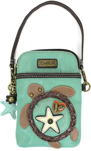 Vista 5 de Chala - Bolsa cruzada de piel sintética multicolor con correa ajustable para teléfono celular