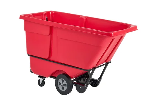 Vista 14 de Rubbermaid Commercial Products Camión volquete inclinable/carrito de basura/recolección de basura/reciclaje, 1/2 yarda cúbica, recolección de Negro