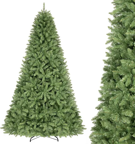 Vista 23 de GOFLAME Árbol de Navidad artificial de 4 pies con soporte de metal plegable