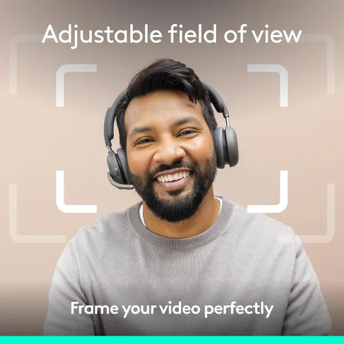 Vista 3 de Logitech Brio - Cámara web 4K, para videollamadas, micrófono con cancelación de ruido, corrección de luz HD automática, amplio campo de visión