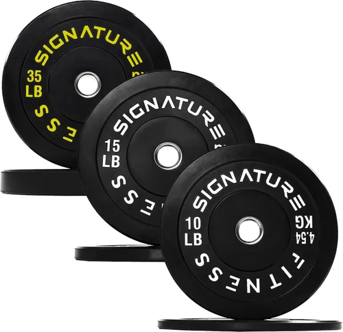 Vista 33 de Juego de placas olímpicas de amortiguación Fitvids, placas de peso de 2" para entrenamiento de fuerza y levantamiento de pesas, París o juego