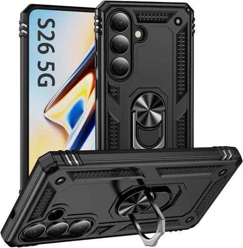Vista 16 de Korecase - Carcasa para Samsung Galaxy S10E con soporte de anillo, color Negro