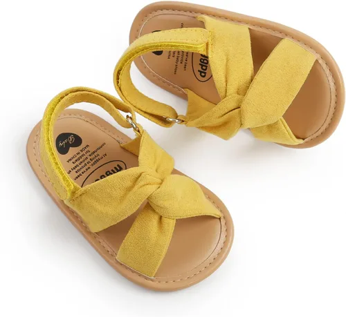 Vista 5 de Sandalias de verano para bebés, niñas y niños, unisex, antideslizantes, suela suave, transpirable, para primeros pasos, zapatos de playa al aire