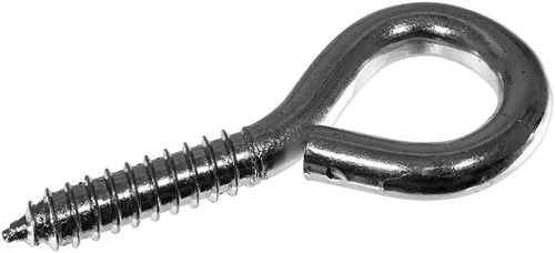 Vista 3 de Ojos de tornillo de acero - Anillos de gancho de tornillo chapados en zinc (1 pulgada)
