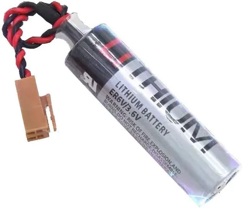 Vista 4 de (4 piezas) ER6V/3.6V 2400mAh batería de litio de repuesto con enchufe marrón para batería PLC y sistema M64