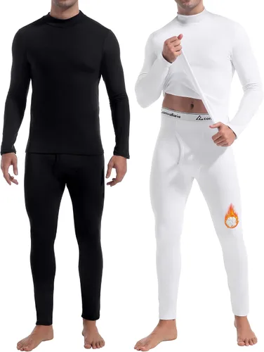 Vista 25 de 2 o 3 juegos de ropa interior térmica para hombre, ropa interior larga Negro y Negro