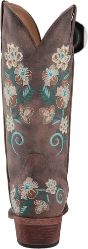 Vista 3 de ROPER Riley - Botas de moda florales para mujer, Marrón
