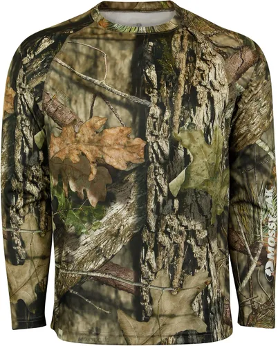 Vista 15 de Camisas Mossy Oak de caza para hombre, de manga larga, con camuflaje Bottomland