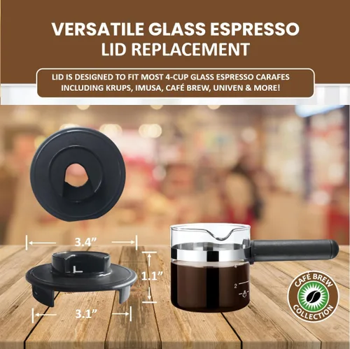 Vista 2 de Tapa para jarra de expreso, repuesto universal para Krups, IMUSA, Hamilton Beach, Mr. Coffee, Breville, Univen