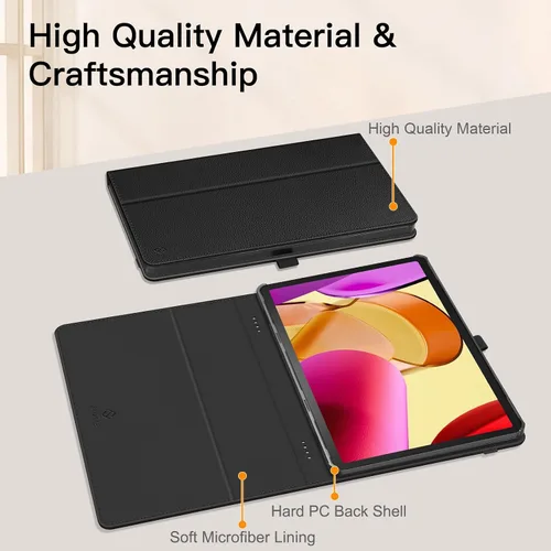 Vista 7 de Fintie Funda tipo folio para Amazon Fire Max 11 (13ª generación, versión 2023) – Funda plegable de piel vegana de primera calidad con soporte Negro