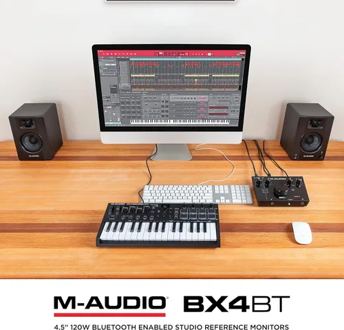 Vista 9 de M-AUDIO Par de monitores de estudio Bluetooth de 4.5" BX4BT