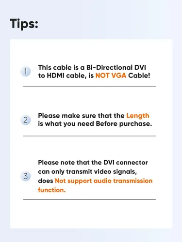 Vista 2 de CableCreation Adaptador DVI a HDMI, DVI macho a HDMI hembra convertidor Bidireccional, 1080P, conector chapado en oro, 3D para PS5, PS4, caja