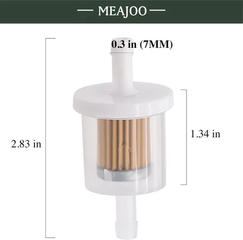 Vista 2 de 3 filtros de combustible en línea 691035 493629 de 40 micras 1/4 pulgadas para Briggs Stratton, repuesto para motores Kawasaki 49019-0014 49019-7001