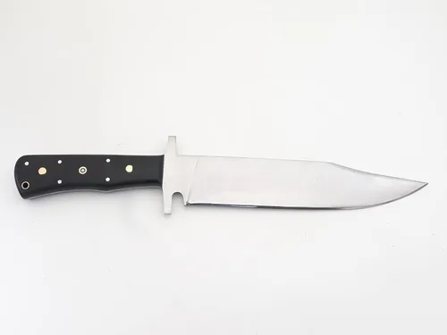 Vista 8 de Nooraki - Cuchillo de caza de espiga completa hecho a mano de 15 pulgadas con funda de cuero, cuchillo Bowie multiusos con mango de micarta