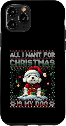 Vista 29 de Maltese Christmas Tree Lights Decorations Dog Lover Xmas Case for iPhone 17