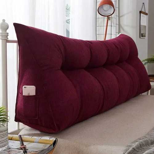 Vista 16 de Cojín triangular de cuña para respaldo de cama, almohada de apoyo de posicionamiento, almohada de lectura para sofá cama, oficina, almohadilla
