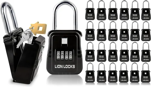 Vista 12 de Lion Locks 1500 Caja de Bloqueo de Llaves con Código, Caja de Seguridad para Llaves al Aire Libre, Caja de Seguridad para Inmobiliarios