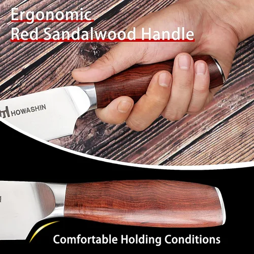 Vista 98 de Cuchillo de chef de 6 pulgadas, cuchillos de cocina, deshuesado de acero inoxidable alemán de alto carbono, cuchillo profesional para carne, aves