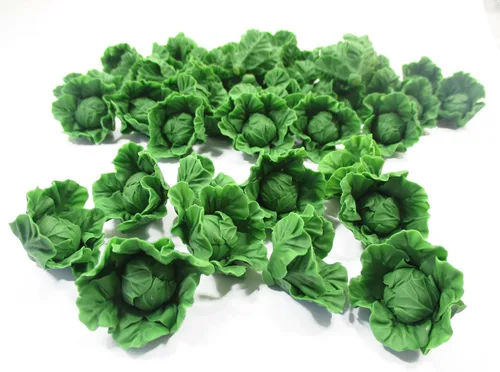 Vista 3 de 10 Miniaturas de verduras de col sin recortar sueltas 1:6 12223