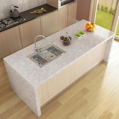 Vista 3 de LaCheery Papel adhesivo de granito sintético para encimeras, papel tapiz autoadhesivo de granito impermeable para encimeras de cocina, papel