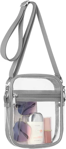 Vista 10 de PACKISM Bolsa transparente para eventos de estadio – Monederos pequeños transparentes para mujer, bolsa bandolera para conciertos y eventos