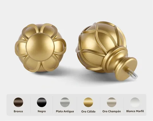 Vista 9 de KAMANINA Double Curtain Rod 36 to 72 Inch, Adjustable Dual Rods, Warm Gold Oro cálido