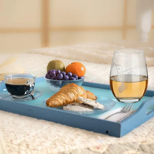 Vista 4 de Geiserailie Copas de vino sin tallo de colibrí, vidrio sin tallo, rama de Navidad, taza de té, exquisitos regalos para mujeres, amigos, hombres