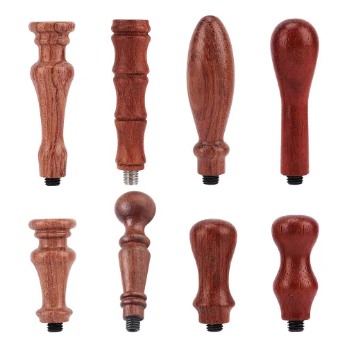Vista 9 de CRASPIRE Mango de sello de cera de repuesto de mango de madera natural para sellar sellos de cera, decoración de boda