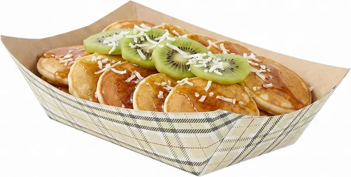 Vista 36 de Restaurantware -Bio Tek - Bandejas de alimentos de 2 onzas, 400 bandejas de papel desechables para alimentos, resistentes, a prueba de grasa, botes