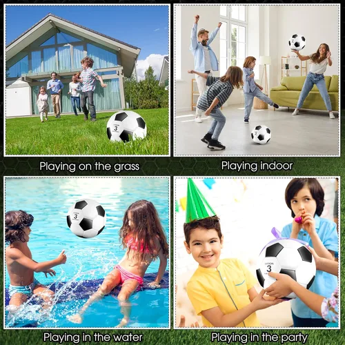 Vista 6 de HyDren - Paquete de 12 pelotas de fútbol con inflador, tamaño oficial 2026, para entrenamiento en interiores y exteriores, práctica, regalo