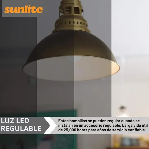 Vista 5 de Sunlite Mini bombillas LED R14, 4 vatios (equivalente a 25 W), 280 lúmenes, base intermedia (E17), regulable, certificación ETL, blanco suave