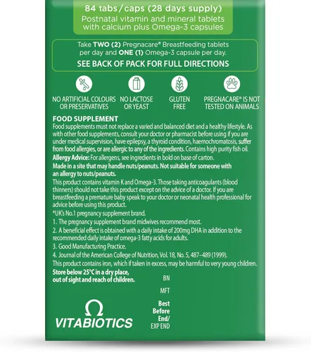 Vista 4 de Vitabiotics - Pregnacare - Lactancia materna - 84 Tabletas