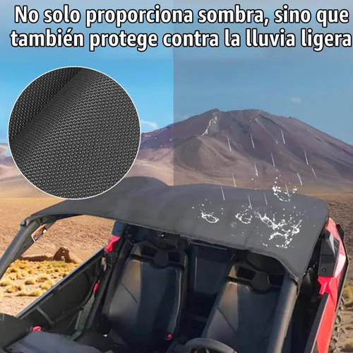 Vista 4 de MFC Cubierta de lona suave compatible con UTV Can-Am Maverick X3 2017-2024 2 puertas techo suave parasol
