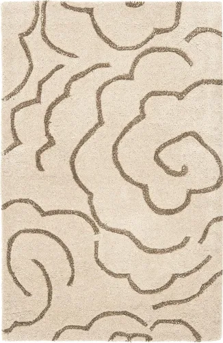 Vista 11 de SAFAVIEH Soho Collection SOH812B - Alfombra decorativa suave de lana y viscosa de 2 x 3 pies, hecha a mano, color azul claro y marfil