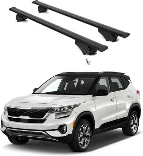 Vista 25 de ERKUL Barras transversales para techo de 220 libras para Kia EV9 2024-2026 GT-Line Barras transversales de aluminio con bloqueo antirrobo