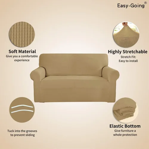Vista 158 de Easy-Going - Funda elástica sobredimensionada para sofá, 1 pieza, protector muebles, suave, parte inferior elástica, para niños, tela jacquard