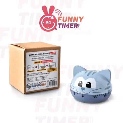 Vista 6 de Divertidos temporizadores mecánicos de animales, 60 minutos, dispositivo de cocina, temporizador de cocina, reloj con alarma fuerte, contadores