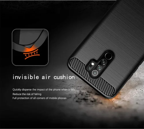 Vista 7 de Asuwish Funda compatible con Xiaomi Redmi 9 y protector de pantalla de vidrio templado, accesorios de celda, fundas protectoras delgadas de silicona
