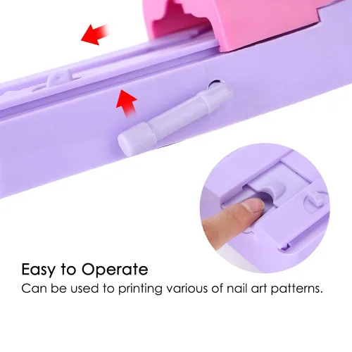 Vista 5 de Sonew Impresora de patrón de arte de uñas, máquina de impresión profesional de patrón de bricolaje, estampadora, impresora de uñas, herramientas