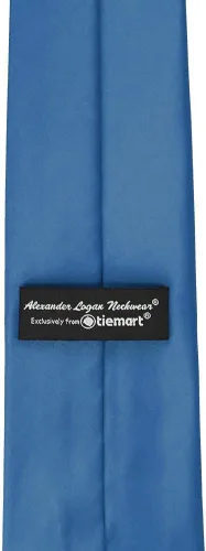 Vista 388 de tiemart Corbata de color sólido para hombre Longitud estándar