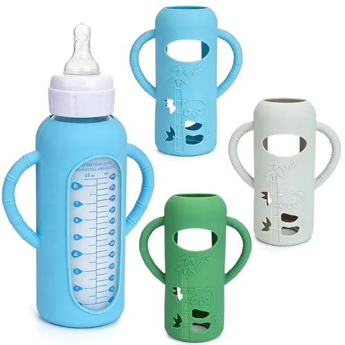 Vista 9 de Paquete de 3 fundas de silicona para botellas de vidrio Dr. Brown's de 4