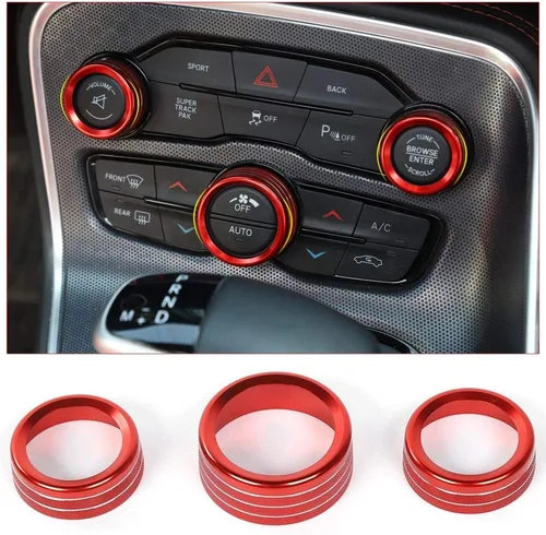 Vista 8 de Voodonala Interruptor de Aire Acondicionado Botón CD Perilla para Dodge Challenger Charger Chrysler 300 300s 2015-2019, para RAM 2013-2024