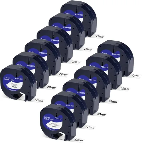 Vista 9 de Pristar 91331 Compatible para Dymo LetraTag Recambios de plástico de 1/2