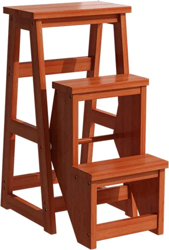 Vista 8 de Moderno taburete multifuncional para biblioteca, silla de biblioteca, silla plegable de madera para el hogar, carga máxima de 330.7 lbs Negro