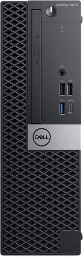 Vista 2 de Dell Computadora de escritorio pequeña 5070 (SFF) Hexa Core Intel i5 (3.20 GHz) RAM DDR4 de 16 GB Estado sólido SSD de 500 GB + disco duro