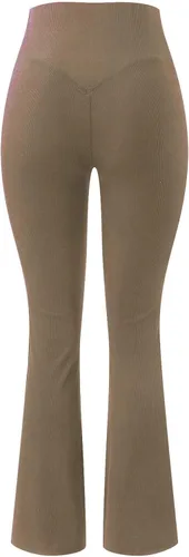 Vista 7 de Leggings acanalados sin costuras para mujer, pantalones de yoga de cintura alta, pantalones de yoga para mujer, pierna recta
