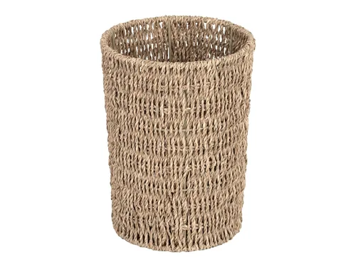 Vista 10 de StorageWorks Cubo de basura de mimbre, cesta de basura de mimbre para baño Marrón (Jacinto de agua)