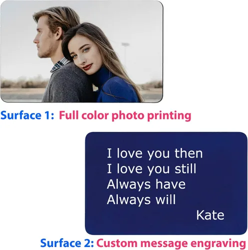 Vista 80 de Tarjeta personalizada con foto y/o texto grabado cartera Love Insert Card