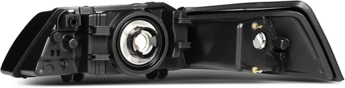 Vista 7 de HCZLHCZL Faro delantero negro transparente para Ford Mustang 1999-2004