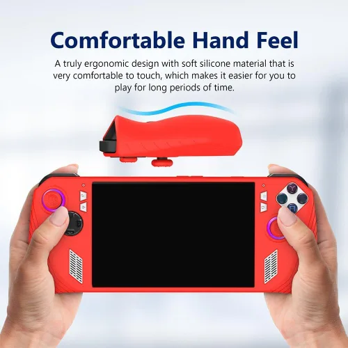 Vista 4 de Funda de silicona para Rog Ally, funda protectora para Rog Ally Gaming de mano, funda protectora completa para ASUS Rog Ally Gaming Protector